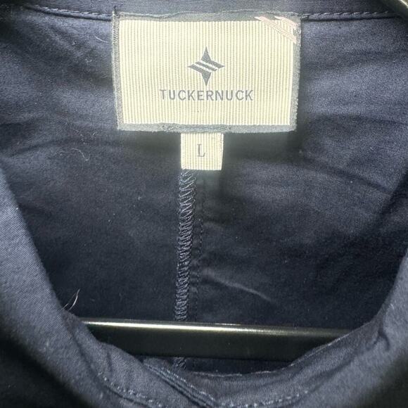 Tuckernuck New Briana Dress Midi Button Down Long Sleeves Dark Navy Size Large - Picture 11 of 15